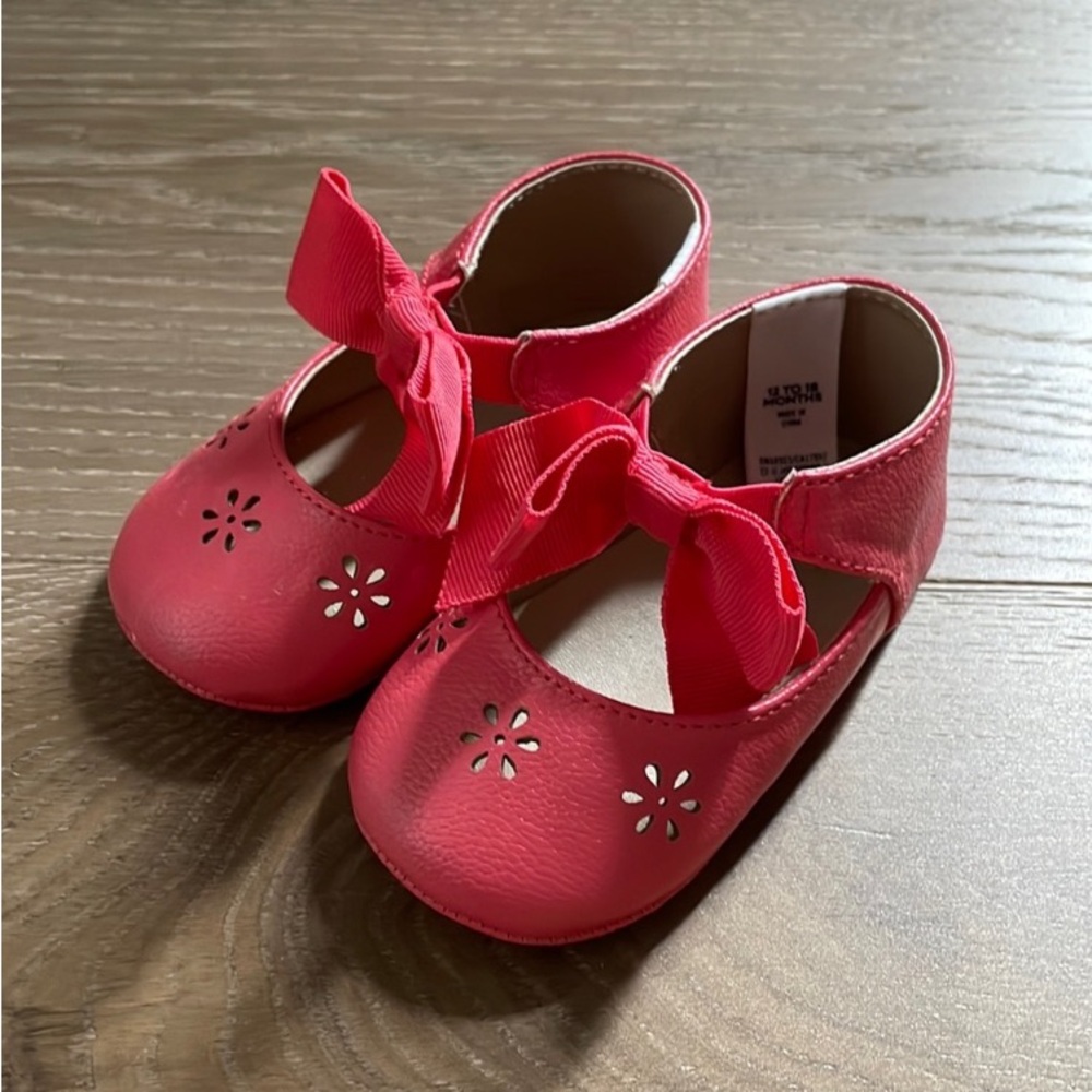JANIE & JACK salmon pink shoes